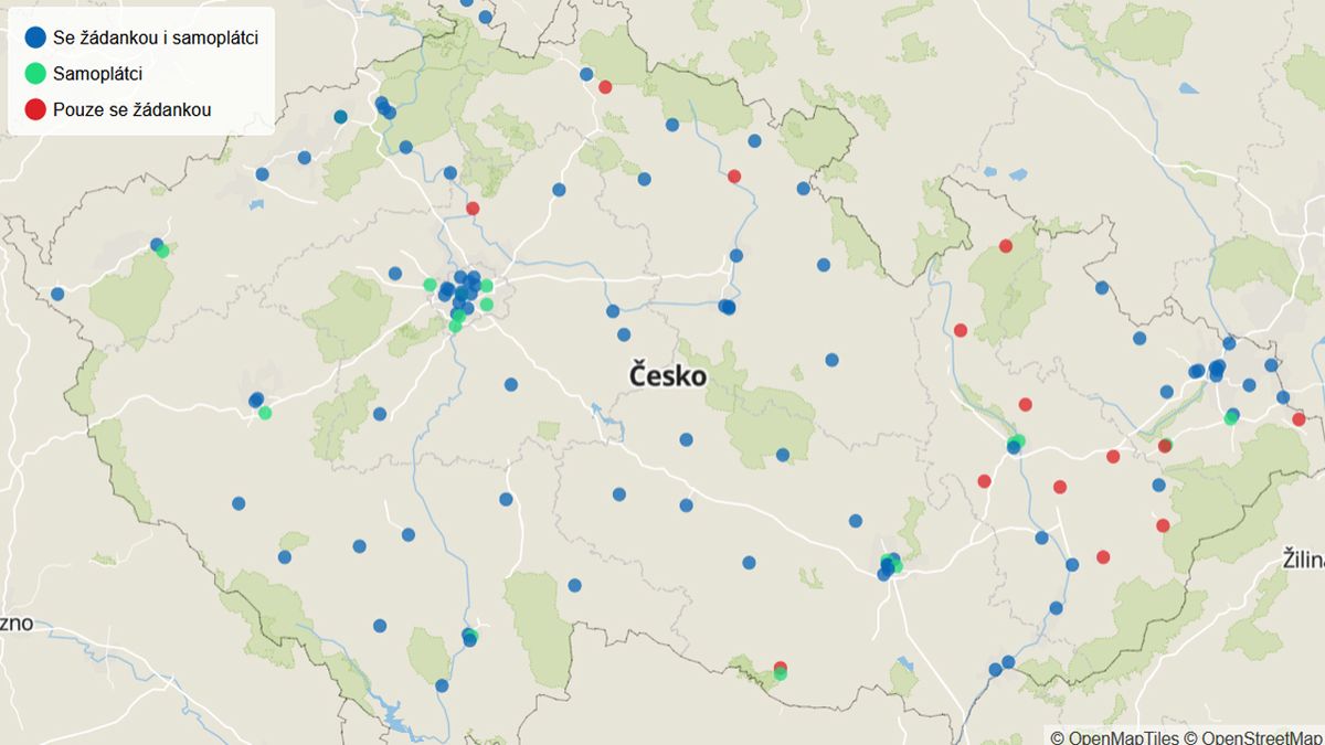 Mapa odběrových míst na covid-19 v ČR a kde se testuje nejlevněji